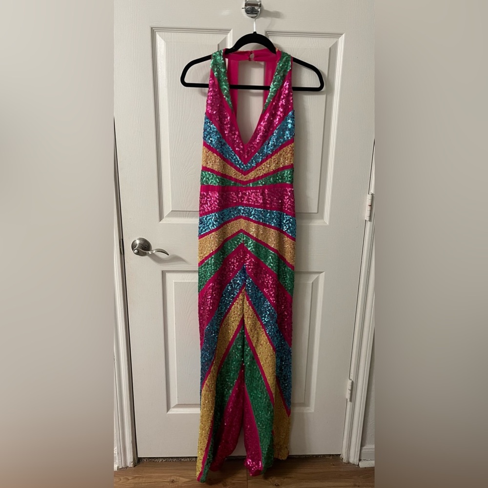 Nasty Gal Sequin Wide Leg Jumpsuit